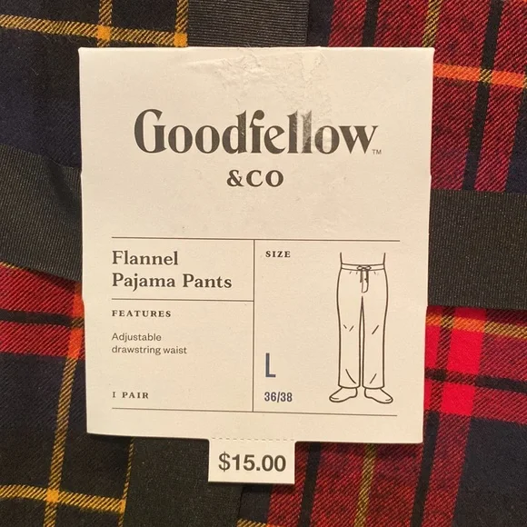 Brand New Goodfellow & Co Red/Black Flannel Pajama Pants… - Picture 2 of 3